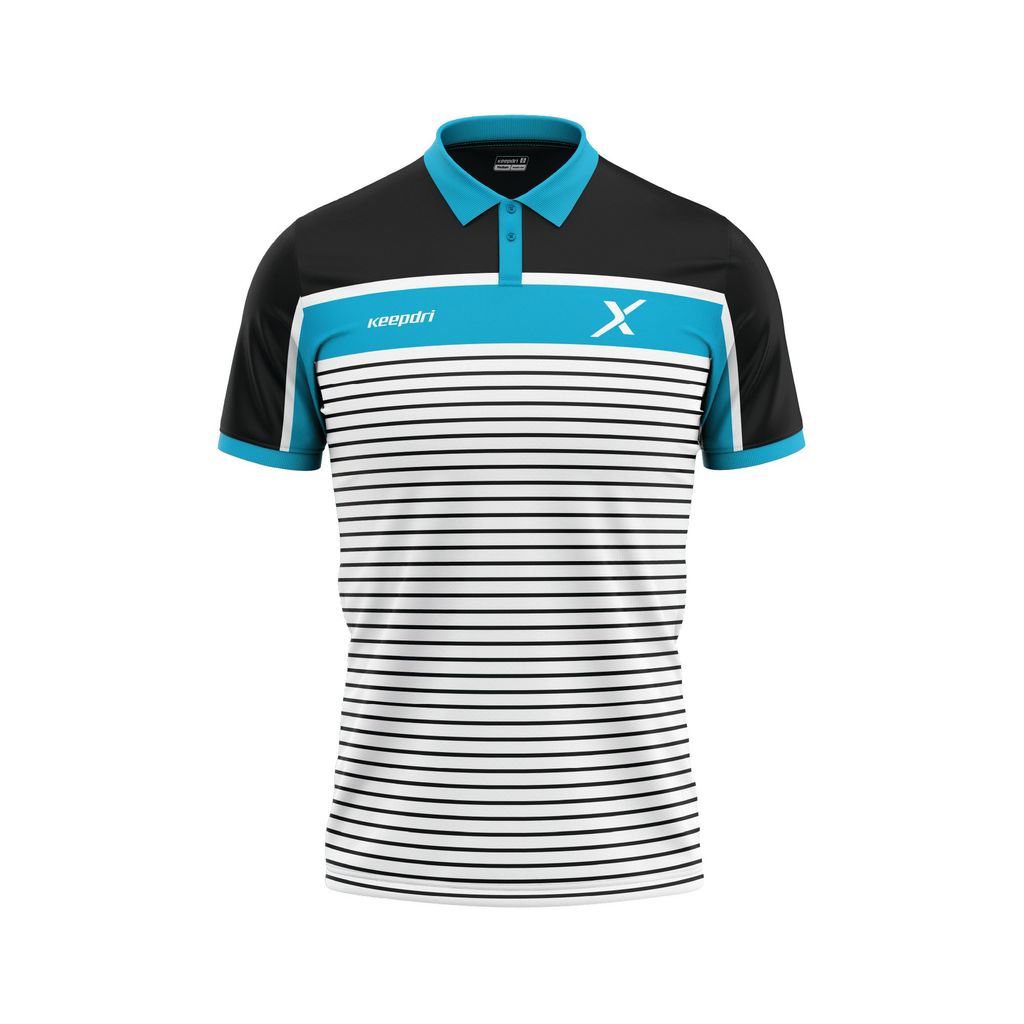 Custom Pickleball & Tennis Polo – Horizon Stripes Pattern