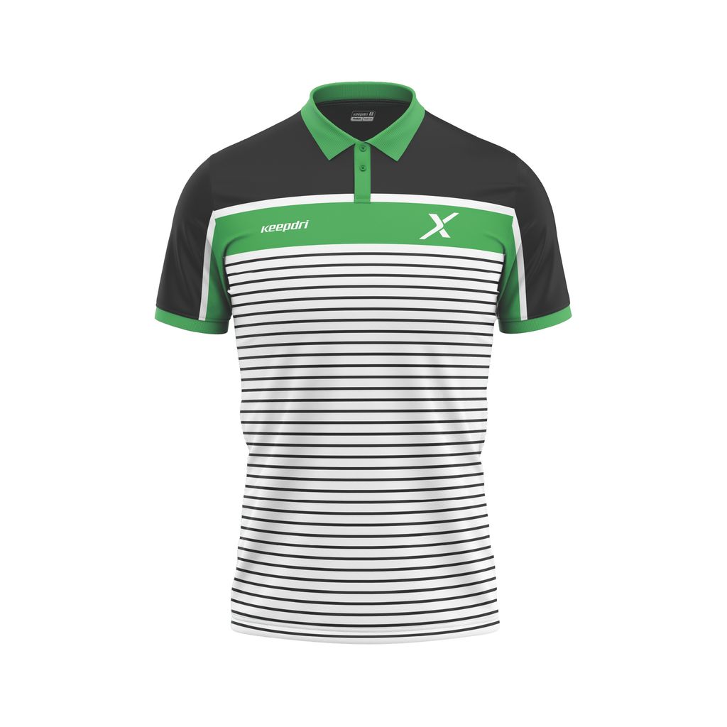 Custom Pickleball & Tennis Polo – Horizon Stripes Pattern