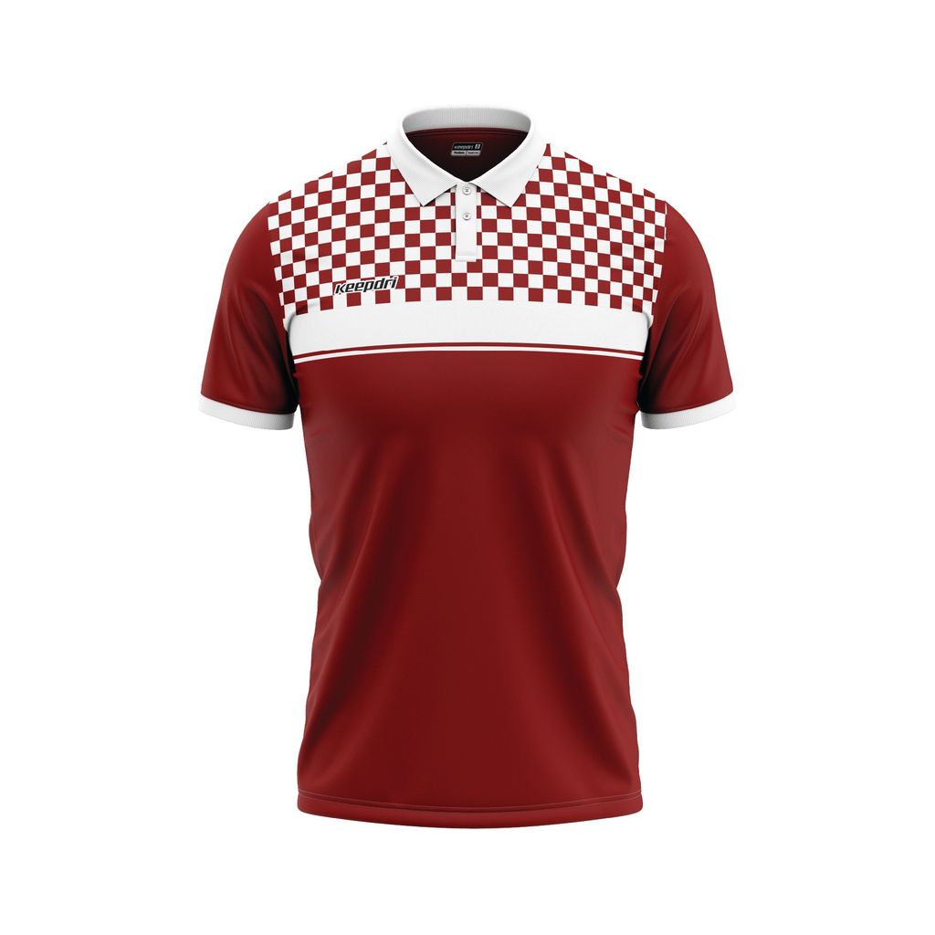 Custom Pickleball & Tennis Polo – Checkerboard Pattern