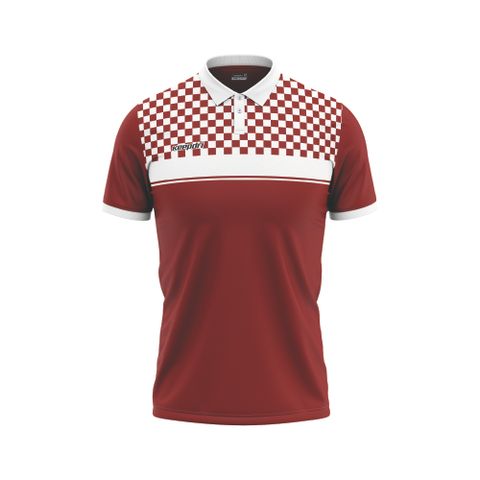 Custom Pickleball & Tennis Polo – Checkerboard Pattern