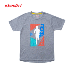 Áo Thể Thao Running Keepdri Màu Xám Đậm hình cam KTMXDERUN02