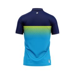 Áo thun đồng phục VNTC họa tiết xanh sọc vàng