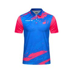 Áo Pickleball - Tennis polo họa tiết xanh bích phối màu