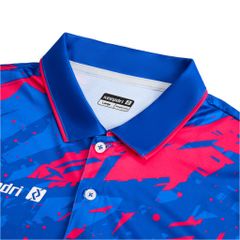 Áo Pickleball - Tennis polo họa tiết xanh bích phối màu