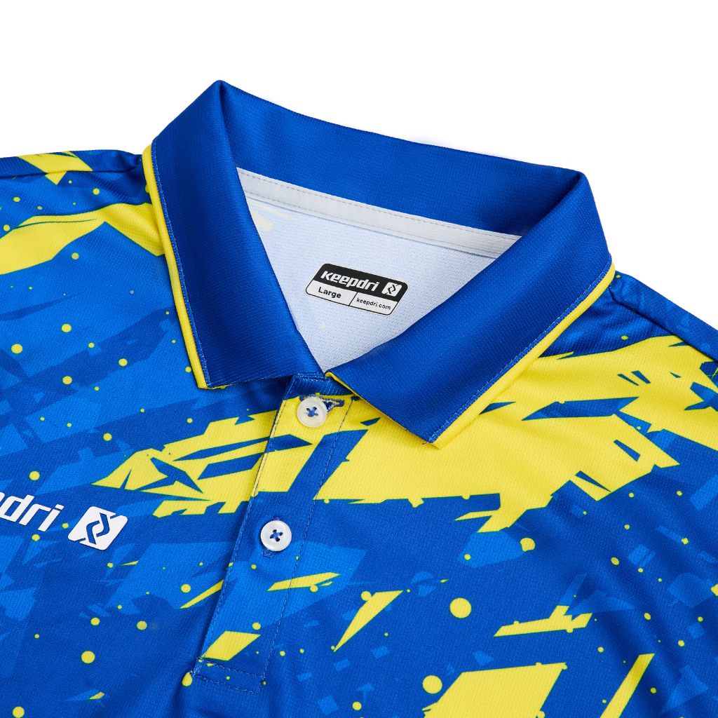 Áo Pickleball - Tennis polo họa tiết xanh bích phối màu