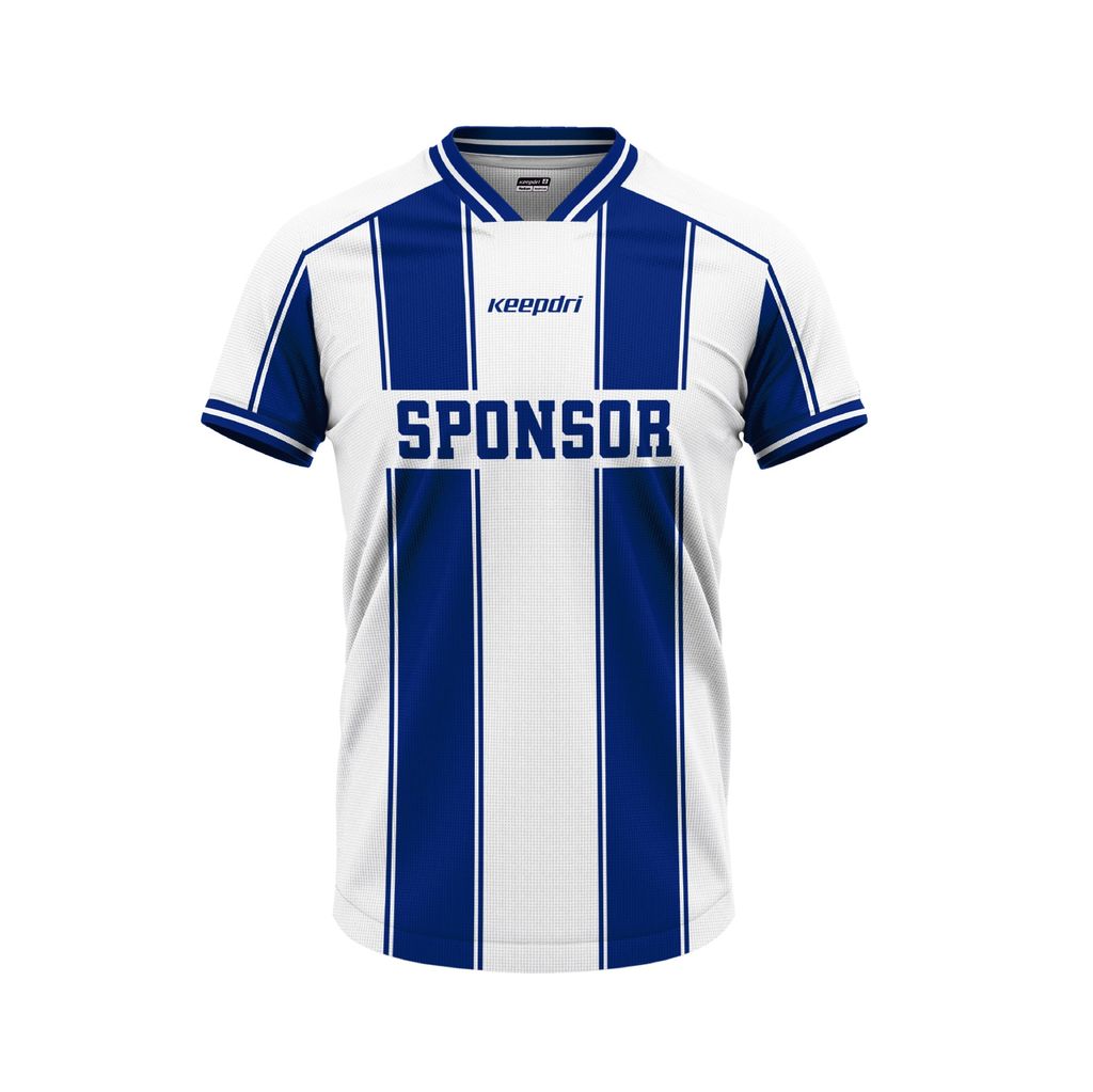 Bộ Bóng Đá Thiết Kế - Họa Tiết Sọc Trắng Phối Xanh