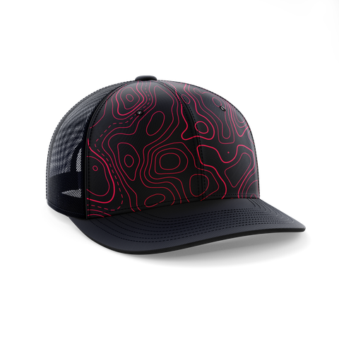 Custom Hats & Caps – Grey Contours Pattern NTTK11