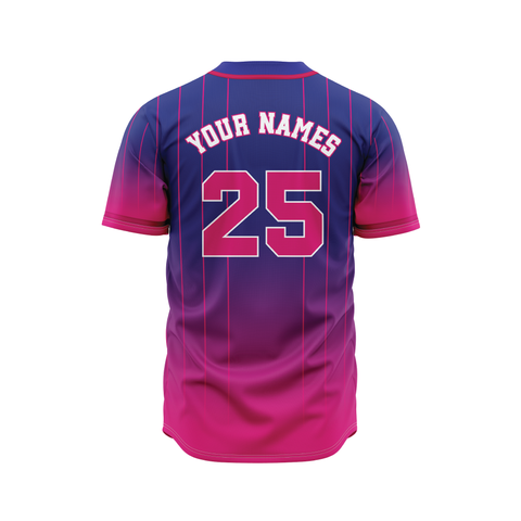 Custom Baseball Jerseys - Ombre Color BB08