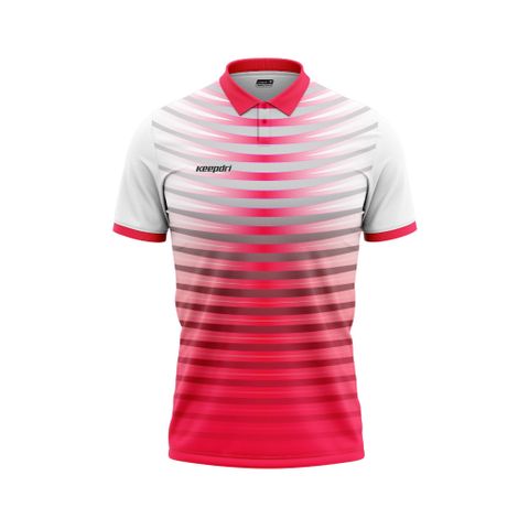 Áo Pickleball - Tennis polo họa tiết xanh đỏ