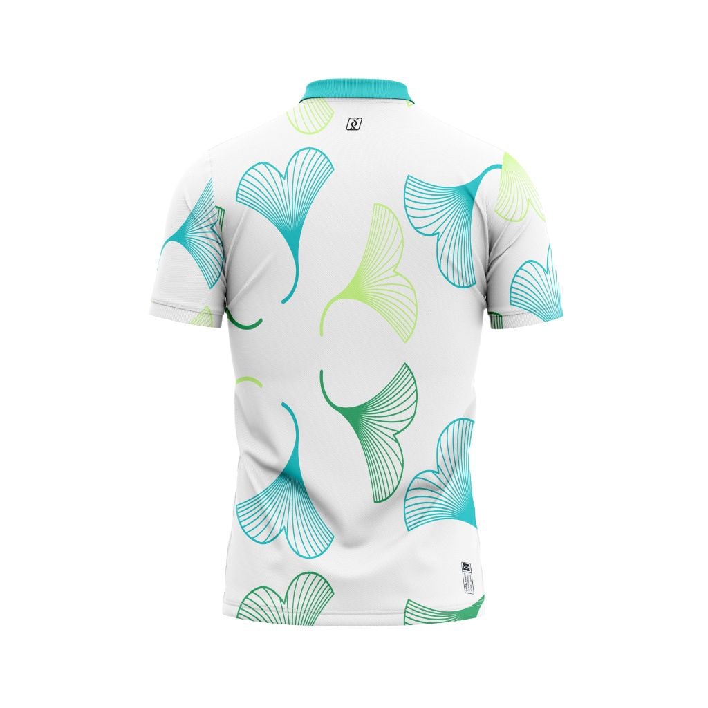 Áo Pickleball - Tennis polo họa tiết lá nhiều màu