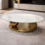  Bàn Trà Oval Mặt Đá Ceramic 