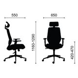  Ghế Văn Phòng Có Tựa Đầu M1110D-01 