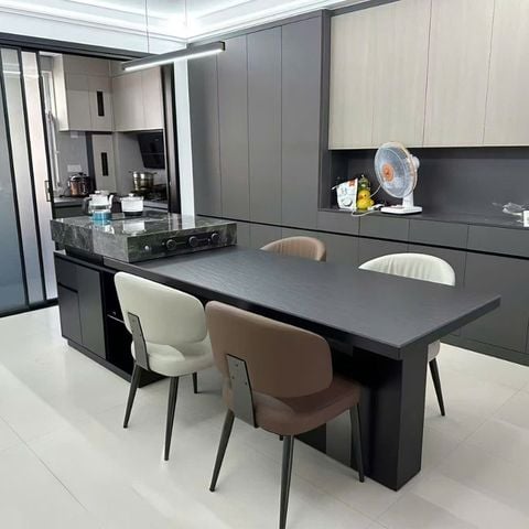 bàn đảo bếp mở rộng