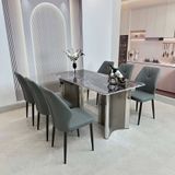  Bộ Bàn Ăn Mặt Đá Cao Cấp HAK22 + Ghế Roman HAG43 