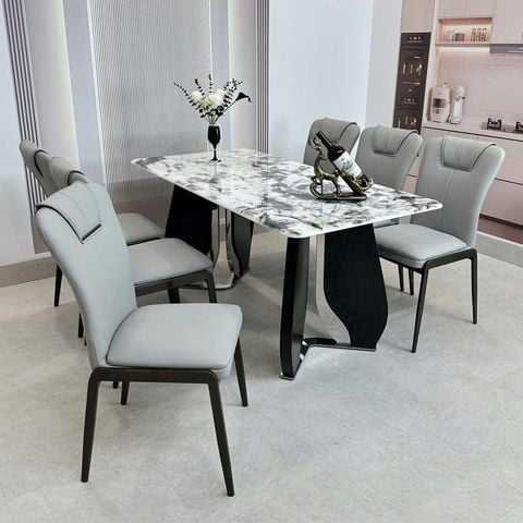 Bộ Bàn Ăn Mặt Đá Cao Cấp HAK29 + Ghế HAG11 