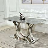  Bàn Ăn Inox Tráng Gương AKBA02 