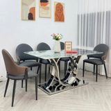  Bàn Ăn Inox Tráng Gương AKBA02 