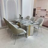  Bộ Bàn Ăn Mặt Đá HAK28 + Ghế Ăn Lucy HAG56 