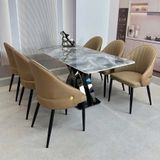  Bộ Bàn Ăn Mặt Đá HAK21 + Ghế Lisa HAG24 