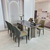  Bộ Bàn Ăn Mặt Đá Cao Cấp HAK22 + Ghế Roman HAG43 