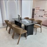  Bộ Bàn Ăn Mặt Đá HAK59 + Ghế Ariston HAG55 