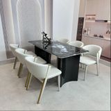  Bộ Bàn Ăn Mặt Đá HAK59 + Ghế Ariston HAG55 