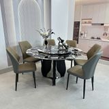  Bàn Ăn Tròn Xoay Mặt Đá Cao Cấp HAK77 