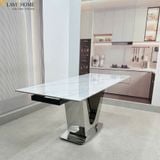  Bàn Ăn Thông Minh Mặt Đá Ceramic HAK104 Mở Rộng 2 Đầu 