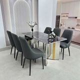  Bàn Ăn Mặt Đá Cao Cấp HAK71 Sang Trọng, Hiện Đại 