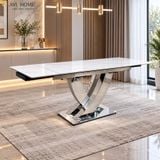  Bàn Ăn Thông Minh Mặt Đá Ceramic HAK105 Mở Rộng 2 Đầu 