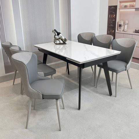  Bộ Bàn Ăn Mặt Đá Thông Minh HAK57 + Ghế HAG8 
