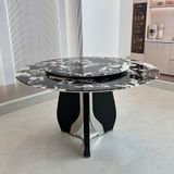  Bàn Ăn Tròn Xoay Mặt Đá Cao Cấp HAK77 