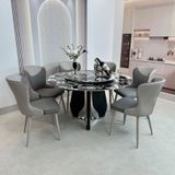  Bàn Ăn Tròn Xoay Mặt Đá Cao Cấp HAK77 