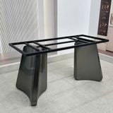  Bàn Ăn Inox Tráng Gương Mặt Đá HAK92 