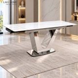  Bàn Ăn Thông Minh Mặt Đá Ceramic HAK104 Mở Rộng 2 Đầu 