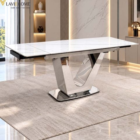  Bàn Ăn Thông Minh Mặt Đá Ceramic HAK104 Mở Rộng 2 Đầu 