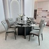  Bàn Ăn Tròn Xoay Mặt Đá Cao Cấp HAK13 