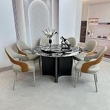  Bàn Ăn Tròn Xoay Mặt Đá Cao Cấp HAK13 