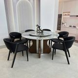  Bộ Bàn Ăn Tròn Mặt Đá HAK84 + Ghế Ăn Ariston HAG55 