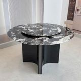  Bàn Ăn Tròn Xoay Mặt Đá Cao Cấp HAK13 