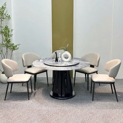 bộ bàn ăn tròn 6 ghế