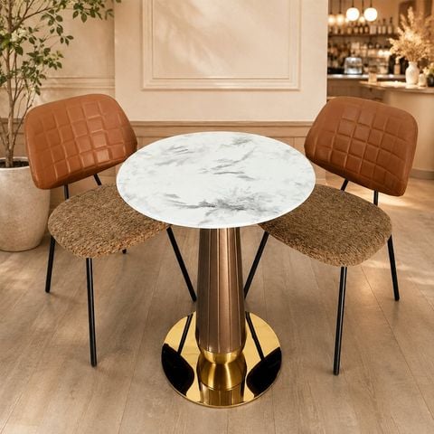 Bộ Bàn Cafe Mạ Pha Lê VSCF501 Kèm Ghế VSGA06 