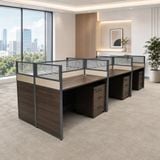  Cụm Bàn Văn Phòng 4 Người TKCB04 Có Vách Ngăn 