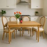  Bàn Ăn Mặt Gỗ Cao Cấp Louis HTBA5 