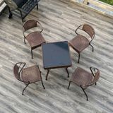  Bàn Ngoài Trời Mặt Kính Đen VS553 – Thiết Kế Gọn Gàng, Tinh Tế 