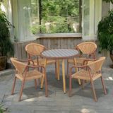  Bàn Sân Vườn VS23 – Mặt Tròn Rộng 80cm, Thiết Kế Hiện Đại, Bền Bỉ Ngoài Trời 