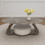  Bàn Trà Oval Mặt Đá Tinh Thể Curve AK2060 