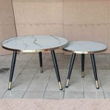  Bàn Trà Đôi Mặt Mica Vân Đá VSC5 