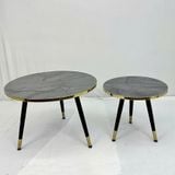  Bàn Trà Đôi Mặt Mica Vân Đá VSC5 