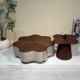  Bàn Trà Đôi Gỗ Veneer Óc Chó TNBT2550 